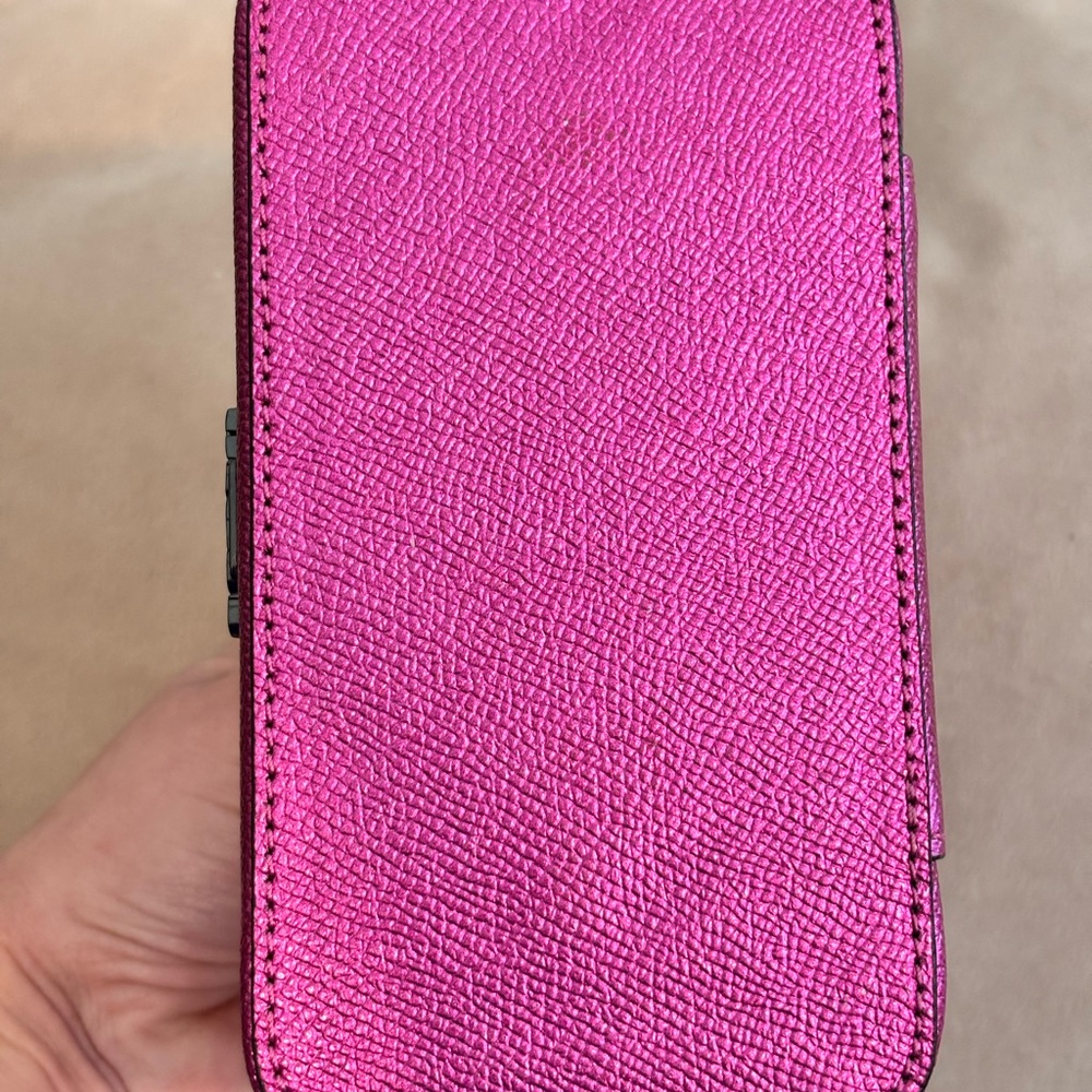 COACH Pink Metallic Leather Mini Vanity Case - Picture 6 of 14